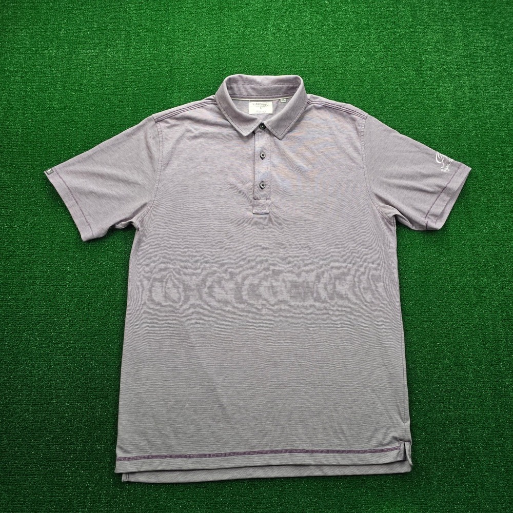Linksoul Polo Shirt Mens Large Light Purple Osage National Golf Tempus Fugit